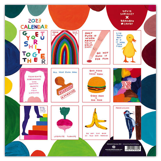 David Shrigley 2023 wall calendar Calendars Tate Shop Tate